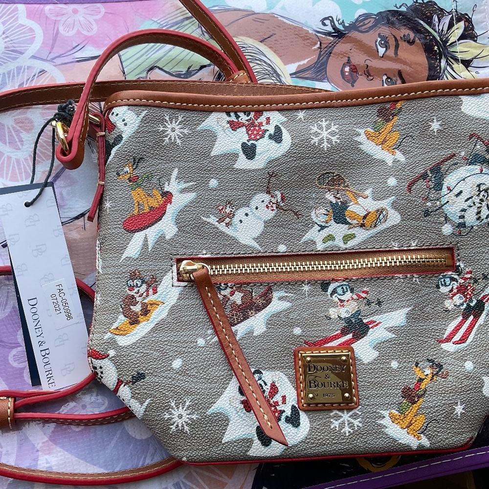 Disney Dooney And Bourke  Mickey Mouse Christmas Crossbody   RETIRED  NWT